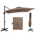 Tangkula 11 x 9 FT Patio Umbrella Large Offset Cantilever Outdoor Umbrella