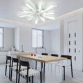 Garwarm Dimmable Ceiling Fan with Light and Remote Control, 27" Small Flush Mounted Ceiling Fan