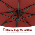 Tangkula 10ft Solar Patio Umbrella with Base Included