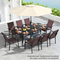 Tangkula 9 Pieces Patio Dining Set for 8