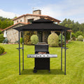 AECOJOY Grill Gazebo 8’x 5’ Outdoor Patio Backyard BBQ Grill Shelter, Black