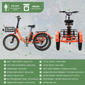 ABORON 3.0 Fat Tire Electric Trike for Senior Foldable E - Bike, 500W Motorized Tricycle Adult 20" Folding 3 Wheel Electric Commute Bike Trike W/48V