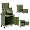 2 - in - 1 Rolling Tool Chest, 5-Drawer Tool Storage Cabinet with Wheels, Adjustable Shelf, Tool Box Organizer for Garage Warehouse Workshop