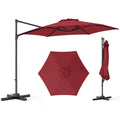 Tangkula 10FT Patio Umbrella Offset Cantilever Outdoor Umbrella