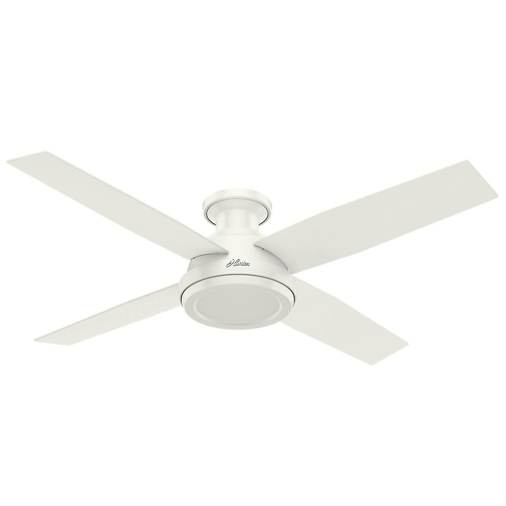Hunter Dempsey Low Profile 52" Ceiling Fan, White