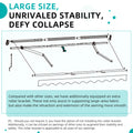 AECOJOY 16'x10' Manual Retractable Awning Sun Shade, Patio Awning Canopy
