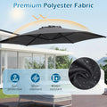 Tangkula 10FT Patio Umbrella Offset Cantilever Outdoor Umbrella