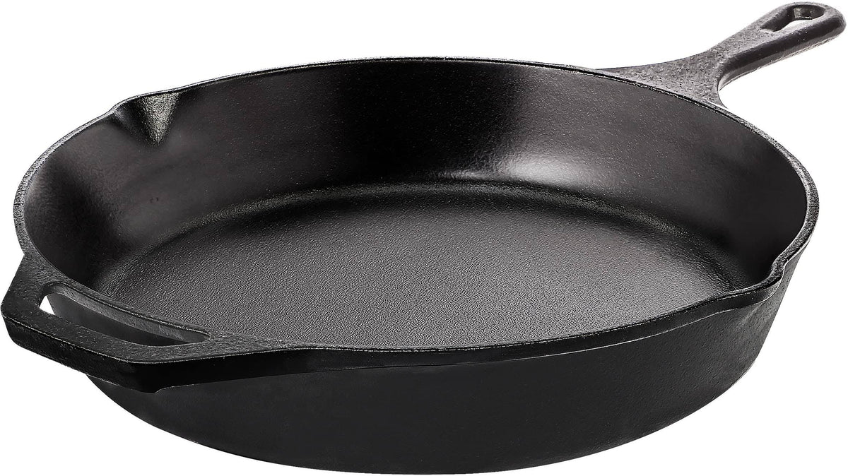 Utopia Kitchen - Saute Fry Pan - Chefs Pan, Pre-Seasoned Cast Iron Skillet - Nonstick Frying Pan 10.25 inch - Safe Grill Cookware for Indoor &