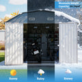 AECOJOY 10x12 FT Large Metal Outdoor Storage Shed with Floor Frame, Heavy-Duty Storage Building with Diamond Roof