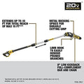 DEWALT 20V MAX XR Brushless Cordless Pole Saw Tool Only - Battery & Charger Not Included DCPS620B