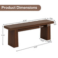 Fnova 48" Wooden Two - Person Backless Entryway Bench with Under - Bench Storage for Outdoor Garden, Living Room, Bedroom, Dining Room, Hallway