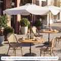 Tangkula 10 FT Solar Patio Umbrella with Base Included