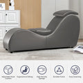 MUZZ Yoga Chair, Curved Yoga Chaise Lounge for Adults Stretching Exercising Relaxing, Chaise Lounge Chair with Adjustable Mats