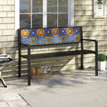 Tangkula 50" Metal Patio Park Bench