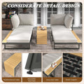 AECOJOY 4 Piece Metal Patio Furniture Set with Waterproof Cover, Convertible Outdoor Daybed with Coffee Table