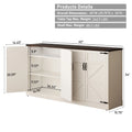 71" Tall Farmhouse Kitchen Pantry Cabinet, 5 Layers Storage Cabinet with Adjustable Shelves, Farmhouse Pantry Cabinet with 4 Barn Doors