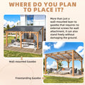 AECOJOY 14' x 10' Outdoor Wooden Gazebo, Patio Lean to Hardtop Pergolas and Gazebos