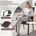 Tangkula 5 Pieces Patio Dining Set Outdoor Round Table and Stackable Chairs with Umbrella Hole