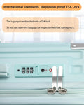 20 in Carry on Luggage with Cup Holder & USB Port, Airline Approved TSA - Locked Luggage, Lightweight PC Material Travel Suitcase