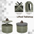 Tangkula Patio Round Daybed with Retractable Canopy(Grey)