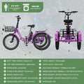 ABORON 3.0 Fat Tire Electric Trike for Senior Foldable E - Bike, 500W Motorized Tricycle Adult 20" Folding 3 Wheel Electric Commute Bike Trike W/48V