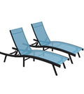 AECOJOY Outdoor Chaise Lounge, All Weather Pool Lounge Chairs Ergonomic Design (Blue, 1 PCs)