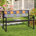 Tangkula 50" Metal Patio Park Bench
