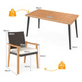 Tangkula 7 Pieces Patio Dining Table Set for Garden