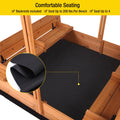 Morgete 47'' Outdoor Sandbox for Kids with Lid and Bench, Wooden Sand Play Toys Center