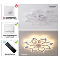 Garwarm Dimmable Ceiling Fan with Light and Remote Control, 27" Small Flush Mounted Ceiling Fan