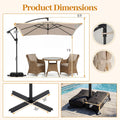 Tangkula 8x8 FT Patio Umbrella with Base Included