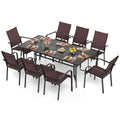 Tangkula 9 Pieces Patio Dining Set for 8