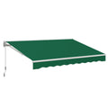 AECOJOY 13'×10' Manual Retractable Awning Sun Shade, Patio Awning Canopy