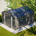 AECOJOY 10x12 FT Large Metal Outdoor Storage Shed with Floor Frame, Heavy-Duty Storage Building with Diamond Roof