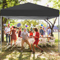 GVDV Canopy Tent, 10x10 Ft Easy Pop up Outdoor Canopy Tent, Portable Straight Leg Gazebo Instant Canopy, Blue