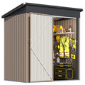 AECOJOY 5'x3' Outdoor Storage Shed with Floor Base, Tiny Utility and Tool Sheds