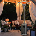 50,000 BTU Propane Patio Heater, Standing Stainless Steel Outdoor Heater with Wheels, Triple Protection, CSA Certified for Deck & Commercial
