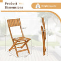 Tangkula Wood Foldable Patio Chairs Set of 2/4