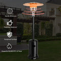 50,000 BTU Propane Patio Heater, Standing Stainless Steel Outdoor Heater with Wheels, Triple Protection, CSA Certified for Deck & Commercial
