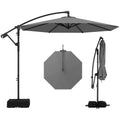 Tangkula 10ft Patio Umbrella with Base Included with 360 Degree Rotation