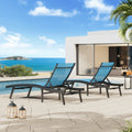 AECOJOY Outdoor Chaise Lounge, All Weather Pool Lounge Chairs Ergonomic Design (Blue, 1 PCs)