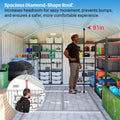 AECOJOY 10x12 FT Large Metal Outdoor Storage Shed with Floor Frame, Heavy-Duty Storage Building with Diamond Roof