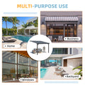 AECOJOY 10x10 Outdoor Hardtop Gazebo Adjustable Height (6.5-9.8Ft) Pergola for Patio