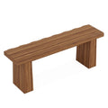 Fnova 48" Wooden Two - Person Backless Entryway Bench with Under - Bench Storage for Outdoor Garden, Living Room, Bedroom, Dining Room, Hallway
