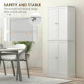 Spaco 17-Tier Kitchen Small Pantry Cabinet with 2 Doors and 6 Adjustable Shelves, Cabinet Pantry, Freestanding 5-Tier Shelving Pantries