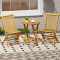 Tangkula 3 Pieces Folding Patio Bistro Set
