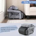 6 - Position Adjustable Floor Sofa Bed, Folding Lazy Sofa Chaise Lounger Recliner with Armrests & Footrests for Living Room, Bedroom & Gaming