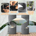 Magic Union Outdoor S - Shaped Water Fountain, Spiral Waterfall Indoor Fountain Outside Garden Decor with LED Lights & Pump, Curved Patio Resin Fountains for Yard, Deck, Porch and Home Decorations