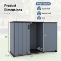 Tangkula 23.5 Cu.ft Outdoor Storage Box with Floor & Lockable Door