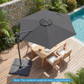 Tangkula 10FT Patio Umbrella Offset Cantilever Outdoor Umbrella